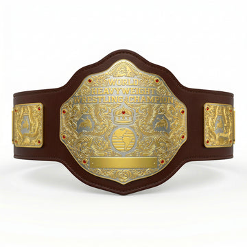 Kids Big Gold Dual Championship Title Belt Replica Brown