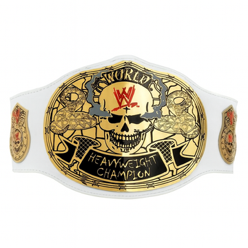 "Stone Cold" Steve Austin Smoking Skull Championship Replica Title Belt White